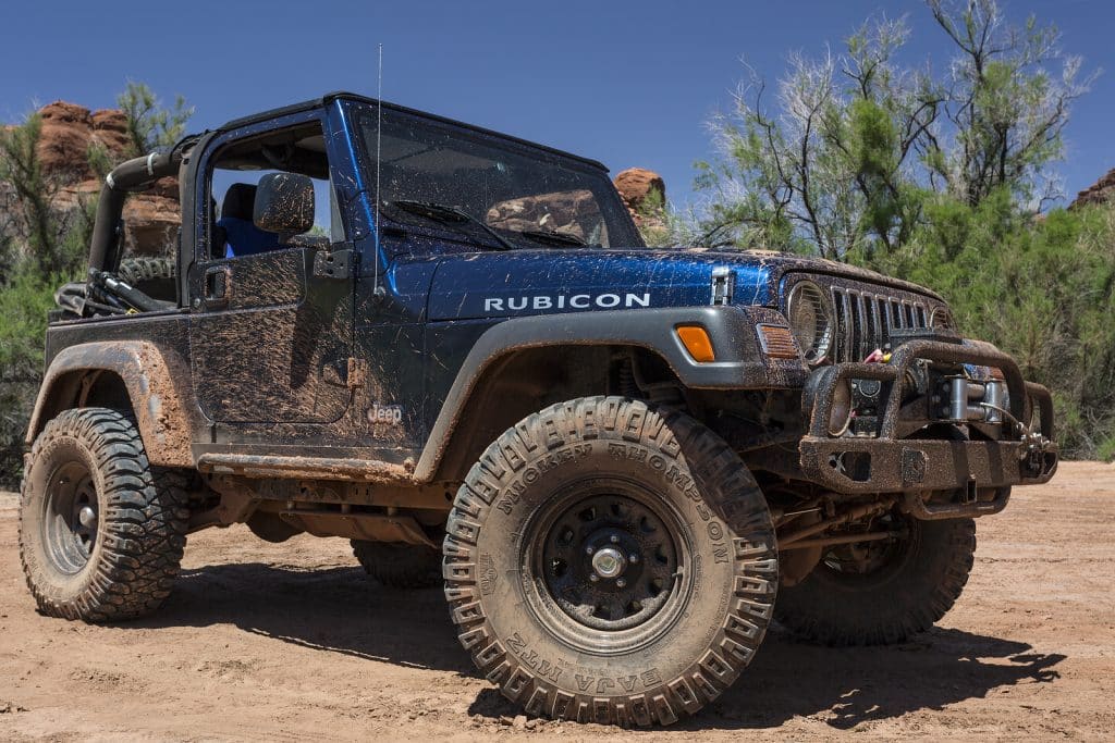 Muddy Jeep in Utah's Canyonlands